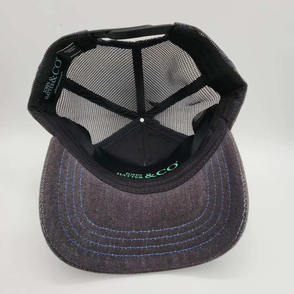 John Hatter Legends Never Die Trucker Hat Patch Black‎ Blue Snapback Cap NEW